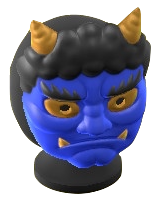 The Blue version of Horned-Ogre Mask