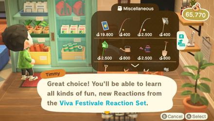 ACNH - Reactions - Viva Festivale Reaction Set.