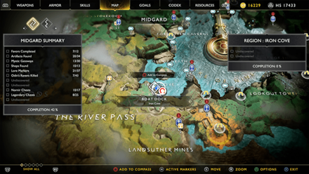 GoW - Iron Cove Map Location