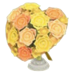 ACNH - The Yellow version of Heart-Shaped Bouquet