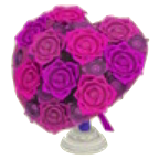 ACNH - The Purple version of Heart-Shaped Bouquet
