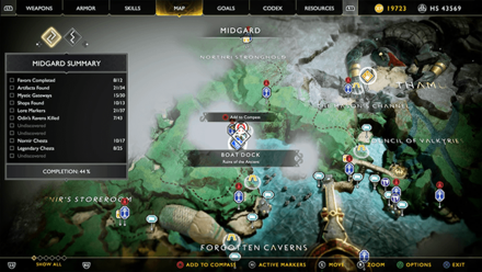 GoW - Ruins of the Ancient Map Location