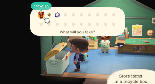 ACNH - Store Items in Recycle Box