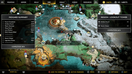 GoW - Lookout Tower Map Location