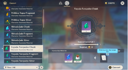Genshin - Dust of Azoth Before Conversion