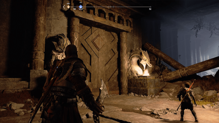 GoW - Hail to the King Stronghold Dragon Statue Door