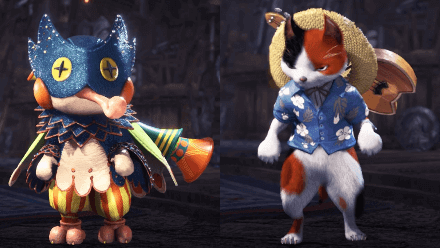 pukei and aloha palico armor set.png