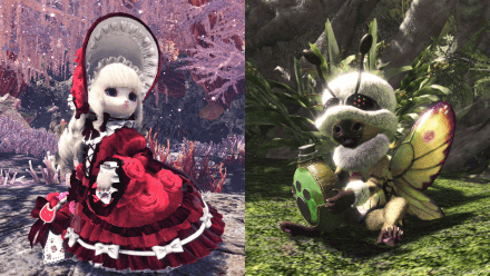 felyne rose and butterfly set palico.png