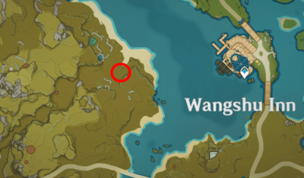 Genshin - Red Horned Lizard Map Location - West of Wangshu Inn