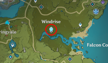 Genshin - Anemo Crystalfly Map Location - Windrise