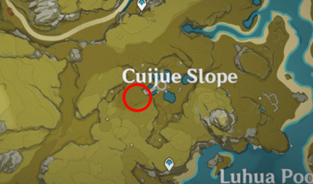 Genshin - Boot Weasel Map Location - Cuijue Slope