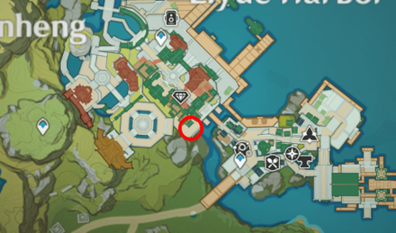 Genshin - Sapphire Map Location - Wangsheng Funeral Parlor
