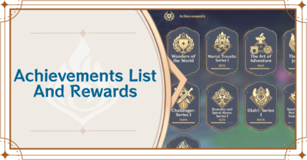 Achievement List And Rewards Genshin Impact Game8