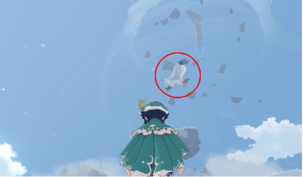 Genshin - Silkwhite Falcon Location - Northwest of Skyfrost Nail
