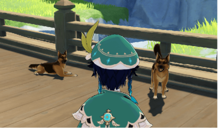 Genshin - Black-Back Hound Location - South Bridge in Liyue Harbor