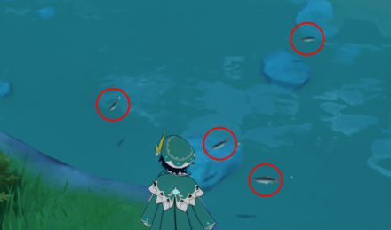 Genshin - Black-Back Bass Location - Starfell Lake