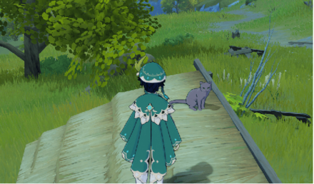 Genshin - Jade-Eyed Cat Location - West of Cuijue Slope