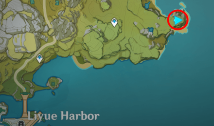 Genshin - Azure Crane Map Location - North of Liyue Harbor