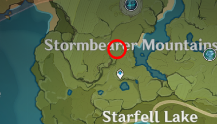 Genshin - Crimson Fox Map Location - Stormbearer Mountains