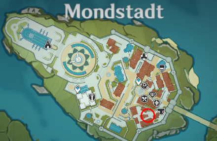 Genshin - Northland Hound Map Location - Mondstadt City