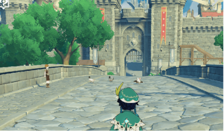 Genshin - White Pigeon Location - Mondstadt Bridge