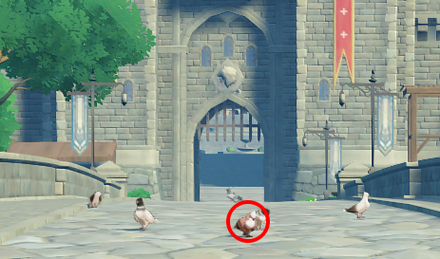 Genshin - Crimsonflank Pigeon Location - Mondstadt Bridge