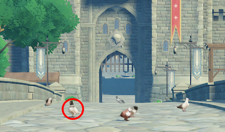 Genshin - Black King Pigeon Location - Mondstadt Bridge
