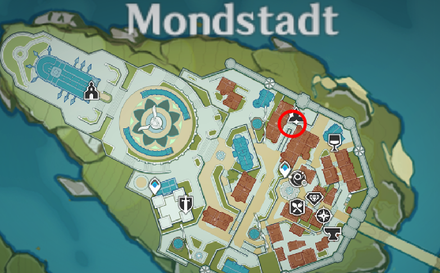 Genshin - Gray Snow Cat Map Location - Mondstadt City