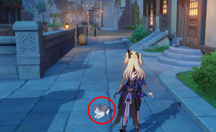 Genshin - Gray Snow Cat Location - Mondstadt City