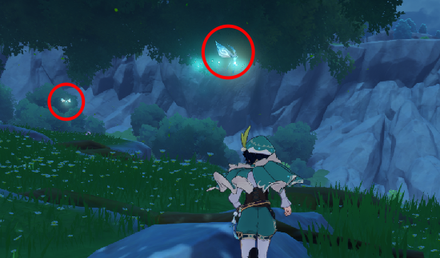 Genshin - Anemo Crystalfly Location - Windrise