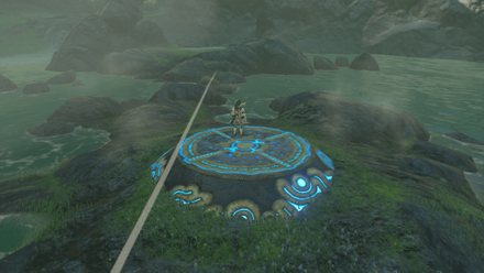 BotW - Master of the Wind Land on the pedestal
