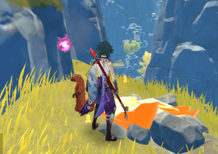 Genshin - Red-Tailed Weasel Location - Mt. Hulao