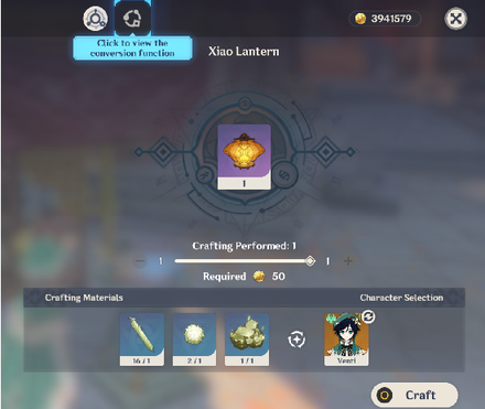 Genshin - Hammer and Wrench - Craft a Xiao Lantern for Hammer Li