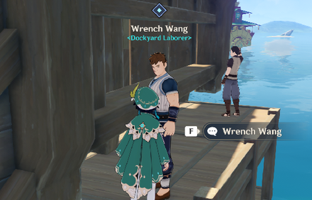 Genshin - Hammer and Wrench - Talk to Wrench Wang