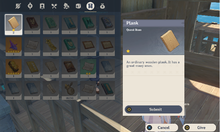 Genshin - Hammer and Wrench - Give Wrench Wang The Wooden Planks