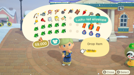 ACNH - Lunar New Year - Wrap Bells with Lucky Red Envelope 1.png