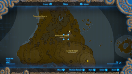 BotW - Stranded on Eventide Orb 1 Map Location
