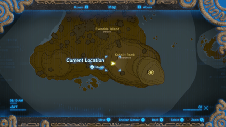 BotW - Stranded on Eventide Orb 2 Map Location