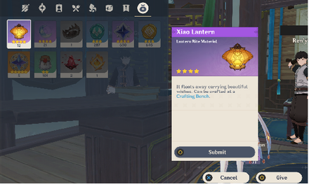 Genshin - A Very Festive Problem - Give Herbalist Gui Xiao Lantern
