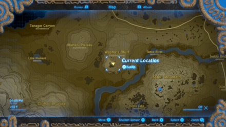 BotW - Under a Red Moon Kass Map Location