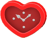 ACNH - The Red version of Cute Wall-Mounted Clock