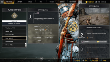 GoW - Bitter Squirrel Runic Summon