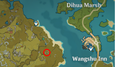 Genshin - Golden Finch Map Location - West of Wangshu Inn (3)