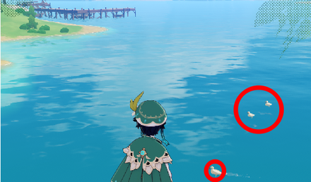 Genshin - Scarletbeak Duck Location - By the Mondstadt Bridge
