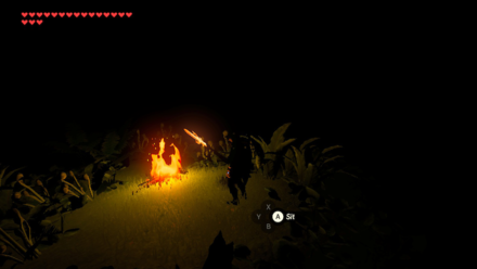 BotW - Shrouded Shrine - Light Source - Bonfire