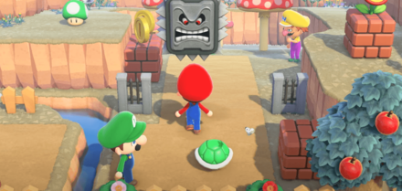 ACNH - An island decorated with Super Mario items