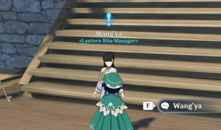 Genshin - Guests in Qingce - Talk to Wang