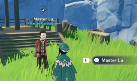 Genshin - Guests in Qingce - Give Xiao Lantern to Master Lu