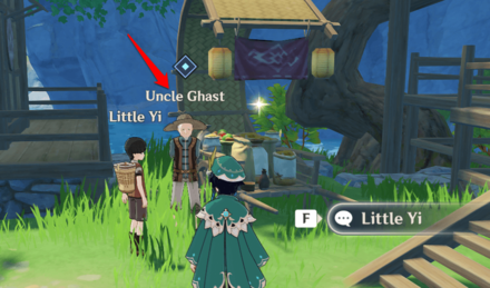 Genshin - Guests in Qingce - Give Xiao Lantern to Uncle Ghast