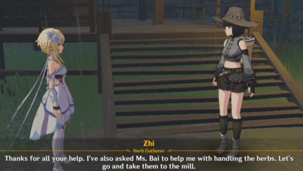 Genshin - Guardians of the Countryside - Report Back to Zhi